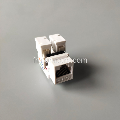 prise trapézoïdale cat6 rj45 90 degrés